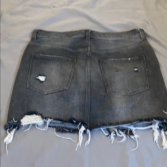 Free People black denim mini skirt sz 29 - Picture 4 of 8